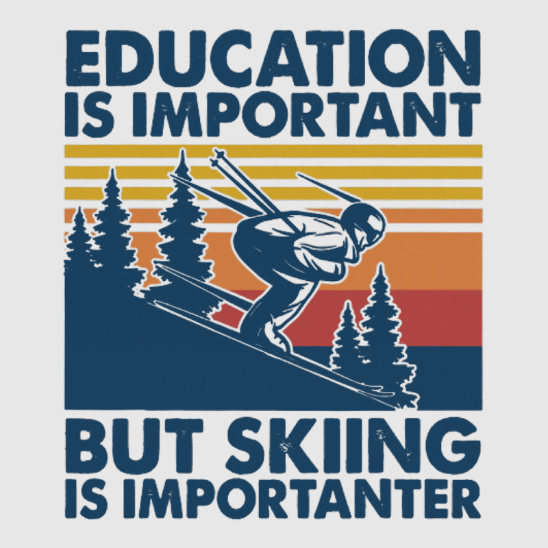 Retro Education Is Important But Skiing Is Importa Hoodie & Jogger Set | Artistshot