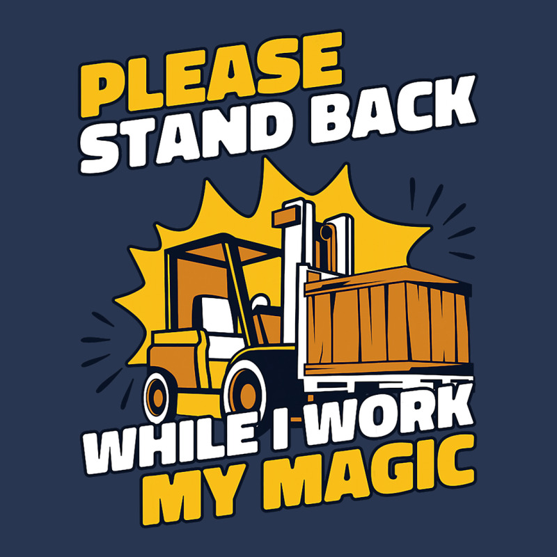 Stand Back While I Work My Magic Pro Forklift Oper Men Denim Jacket | Artistshot