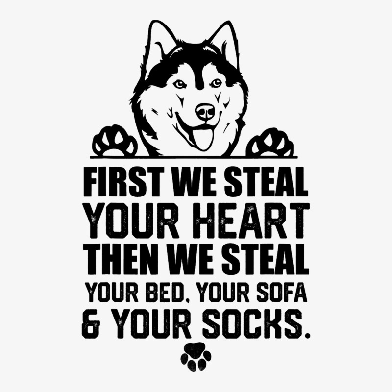 Siberian Husky Steal Your Heart Steal Your Bed Sof Ladies Fitted T-Shirt by Vibrantora | Artistshot