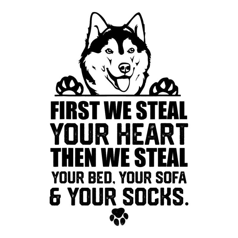 Siberian Husky Steal Your Heart Steal Your Bed Sof Women's V-Neck T-Shirt by Vibrantora | Artistshot