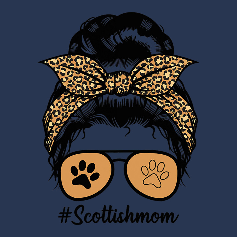 Scottish Terrier Dog Mom Messy Hair Bun Leopard Ladies Denim Jacket by KIMBERLYABDILLA | Artistshot