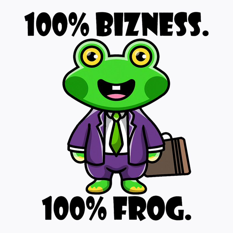 Retro Frog Businessman Funny Saying Bizness Cute F T-shirt | Artistshot