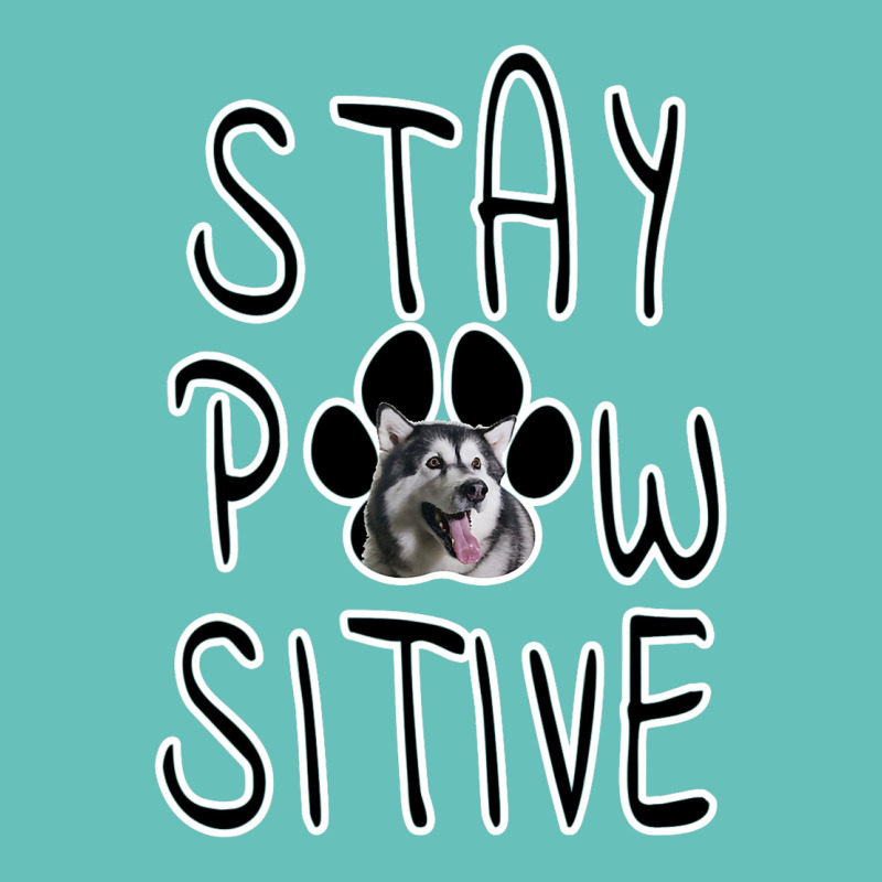 Stay Positive Alaskan Malamute Square Leatherette Patch | Artistshot