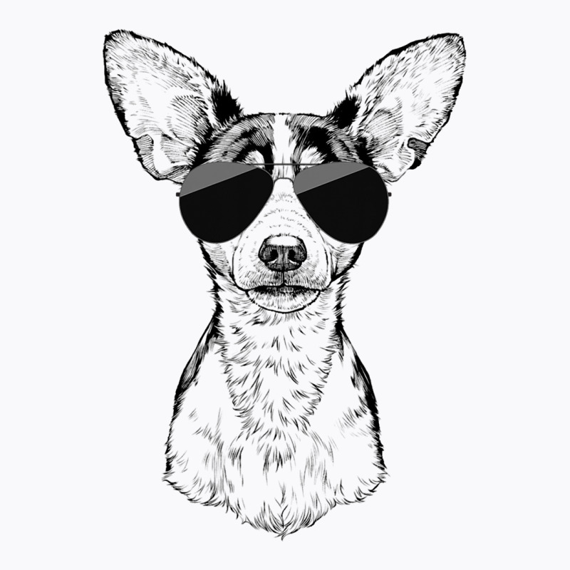 Rat Terrier Dog With Sunglasses T-shirt | Artistshot