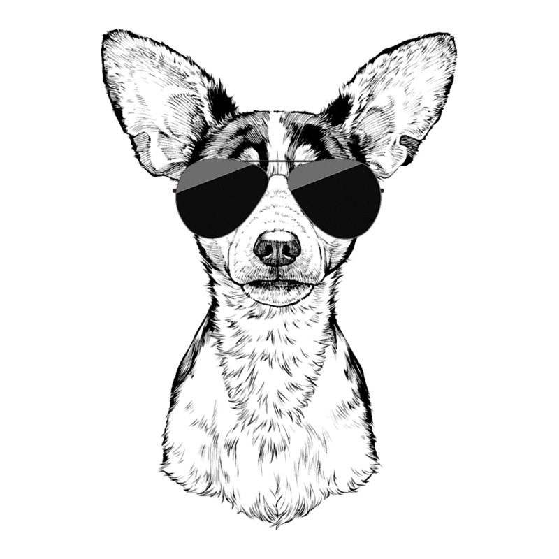 Rat Terrier Dog With Sunglasses Men's Long Sleeve Pajama Set | Artistshot