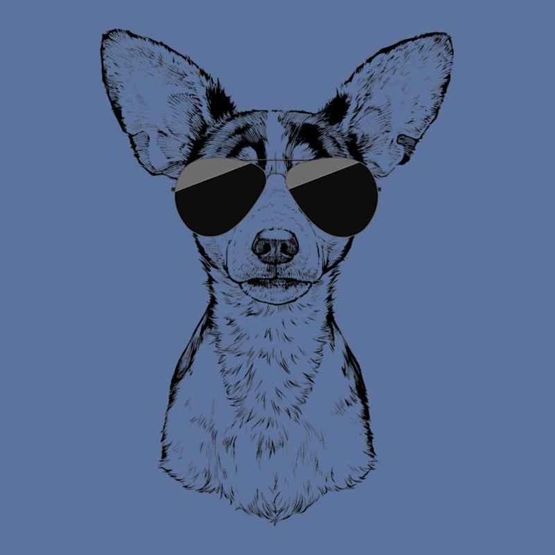 Rat Terrier Dog With Sunglasses Lightweight Hoodie | Artistshot