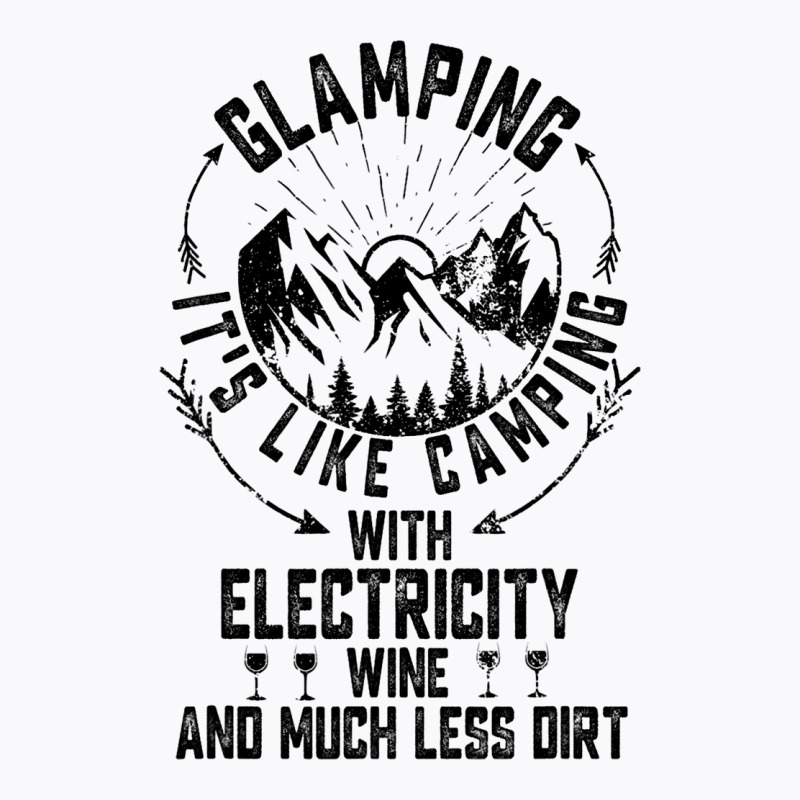 Retro Glamping Camper Glamper Women Men Wine Funny T-shirt | Artistshot