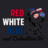 Red White Blue Dalmatians Too Dalmatian Owner 4th  Unisex Sherpa-lined Denim Jacket | Artistshot