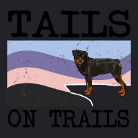 Rottweiler Tails On Trails Funny Dog Hiking Unisex Sherpa-lined Denim Jacket | Artistshot