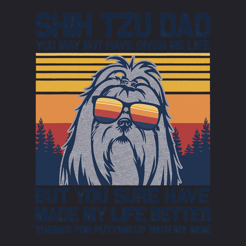 Shih Tzu Dad You May Not Have Given Me Life But Yo Unisex Sherpa-lined Denim Jacket | Artistshot