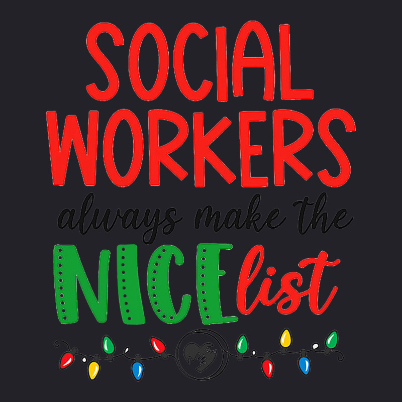 Social Workers Always Make The Nice List Funny Chr Unisex Sherpa-lined Denim Jacket | Artistshot