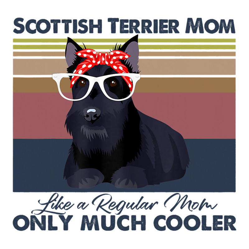 Scottish Terrier Mom Bandana Match Vintage Mothers Crop Top by WENDYKARL | Artistshot