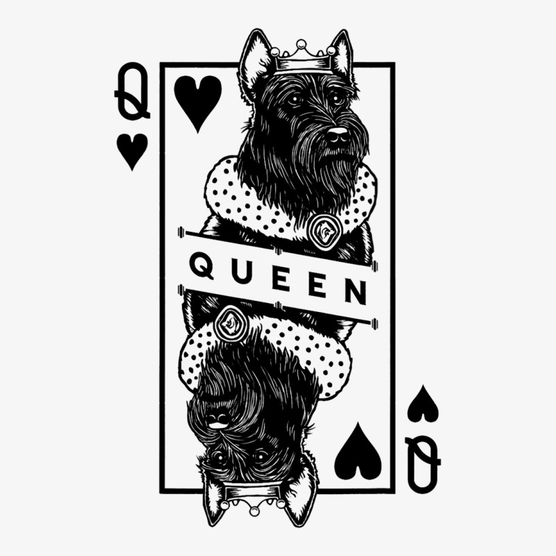 Scottish Terrier Queen Of Hearts Funny Dog Lover P Ladies Fitted T-Shirt by KYERRAREED | Artistshot