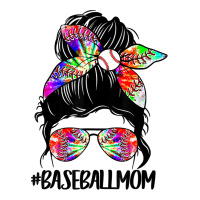 Softball Baseball Mom Life Tie Dye Messy Bun Mothe 3/4 Sleeve Shirt | Artistshot