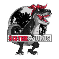 Sistersaurus T Rex Dinosaur Sister Family Matching V-neck Tee | Artistshot