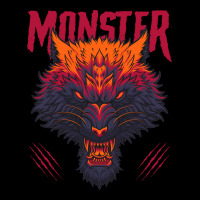 Wolf Head Vector Illustration Design With High Det Cropped Hoodie | Artistshot