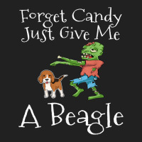 Forget Candy Just Give Me A Beagle Funny Halloween Zombie Basic T-shirt | Artistshot