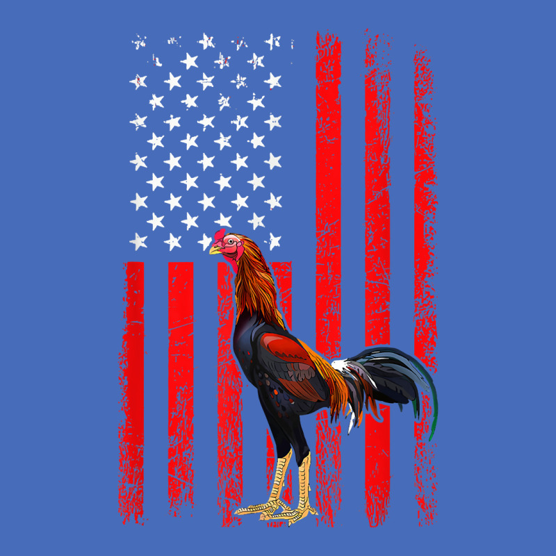 American Flag Cock Fighting Rooster Basic T-shirt by pennyWelborn | Artistshot