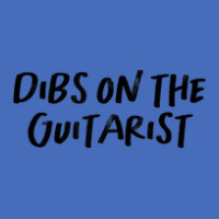 Vintage Style Dibs On The Guitarist Text Funny Handwriting Basic T-shirt | Artistshot