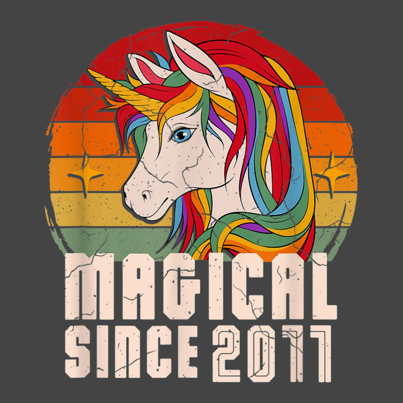 Magical Since 2011 Vintage Unicorn Birthday Basic T-shirt | Artistshot