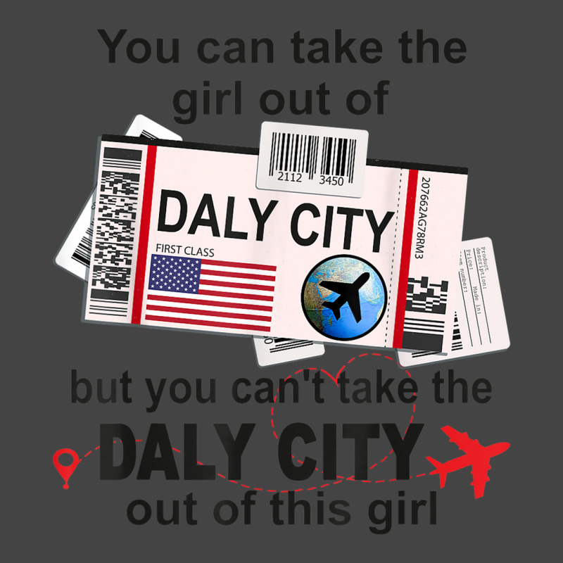 Flight Ticket Daly City   Girl From Daly City Boarding Pass Basic T-shirt | Artistshot