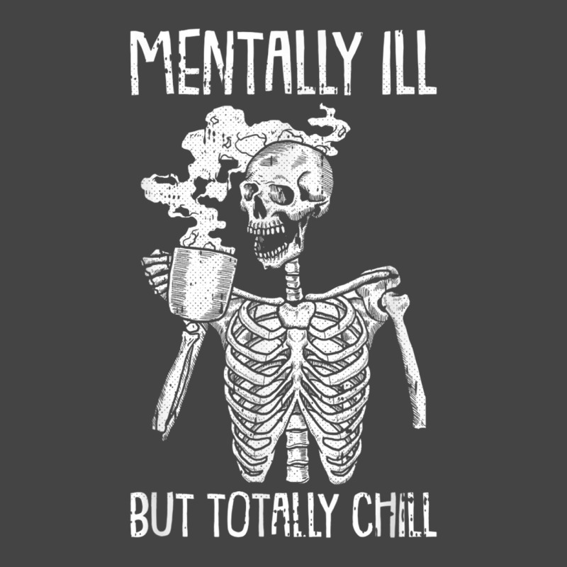 Mentally Ill But Totally Chill Halloween Costume Skeleton Basic T-shirt | Artistshot