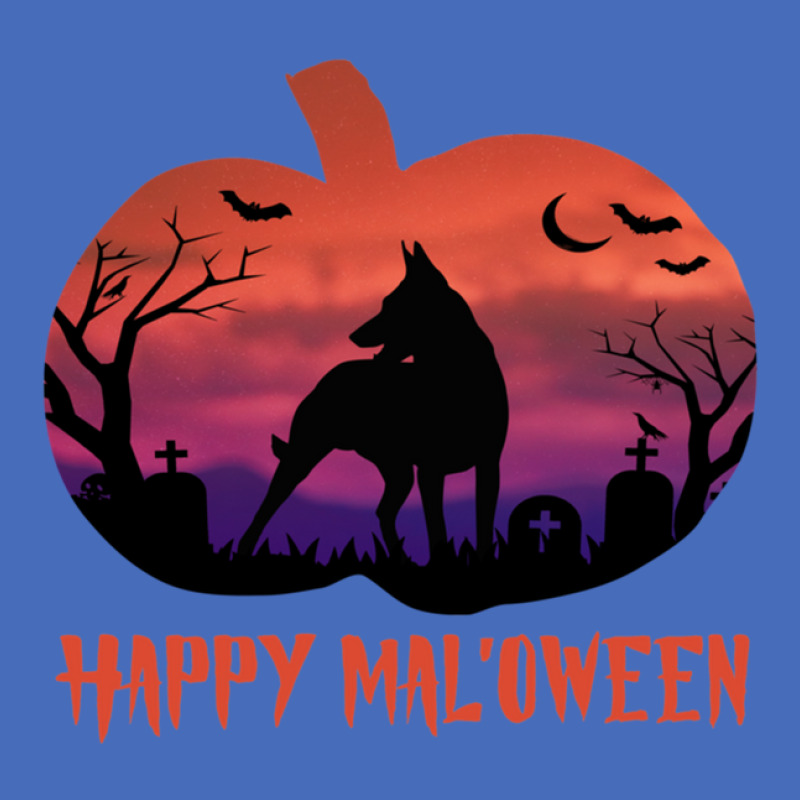 Happy Mal'oween - Belgian Malinois Halloween Dog Gift Basic T-shirt by KennethSteele | Artistshot