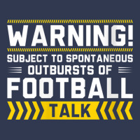 Womens Warning Subject To Spontaneous Outbursts Of Football Talk V Nec Basic T-shirt | Artistshot