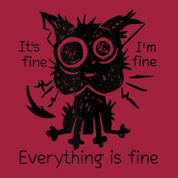 Everything Is Fine Funny Stressed Out Cat Graphic Tank Top Basic T-shirt | Artistshot