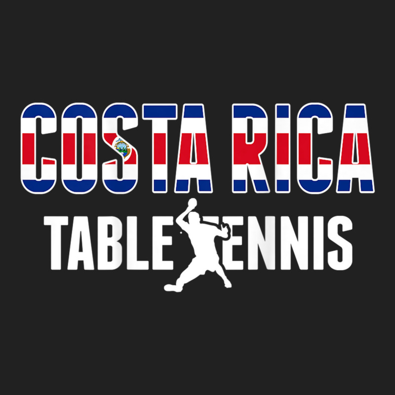 Costa Rica Table Tennis Fans   Costa Rican Flag Ping Pong Basic T-shirt by Outpost | Artistshot