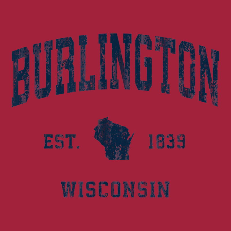 Burlington Wisconsin Wi Vintage Athletic Navy Sports Design Basic Youth T-shirt | Artistshot