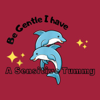 Be Gentle I Have A Sensitive Tummy   Funny Dolphins Basic Youth T-shirt | Artistshot