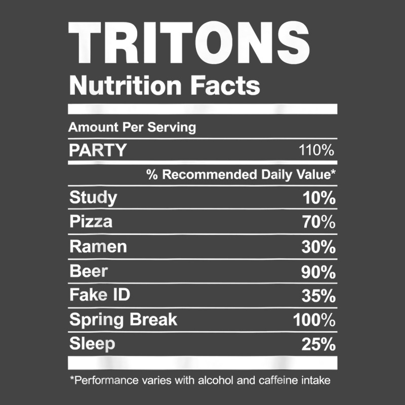 Tritons Nutrition Facts College University T Shirt Basic T-shirt by hankeajrippleex5 | Artistshot