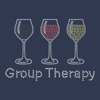 Womens Woman Group Therapy Wine Glasses Rhinestone For Birthday V Neck Basic Youth T-shirt | Artistshot