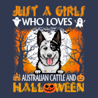 Just A Girl Who Loves Australian Cattle Dog And Halloween Basic T-shirt | Artistshot