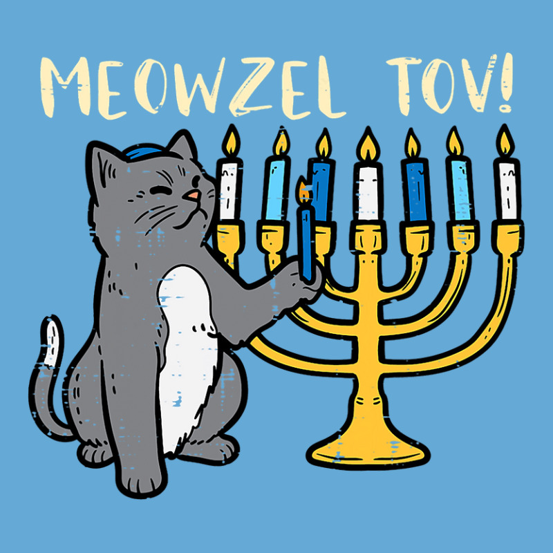 Meowzel Tov Jewish Cat Funny Hanukkah Chanukah Pjs Women Basic Youth T-shirt | Artistshot