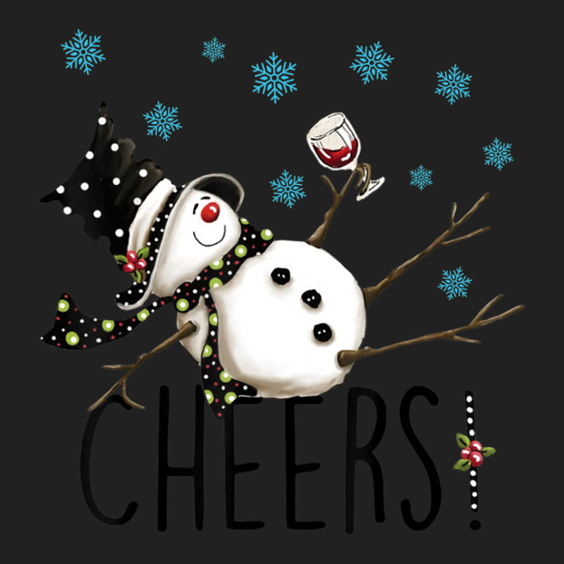 Cheers Snowman And Wine Christmas Basic Youth T-shirt by cm-arts | Artistshot