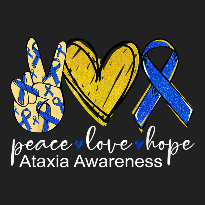 Peace Love Hope Ataxia Awareness Shirt Blue Ribbon T Shirt Basic Youth T-shirt by gyzhahykaete | Artistshot