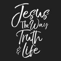 Bible Verse Quote Men's Jesus The Way The Truth And The Life-ydlxv Basic T-shirt | Artistshot