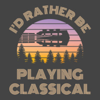 I'd Rather Be Playing Guitar Classical Guitar Headstock Vintage Sunset Basic T-shirt | Artistshot