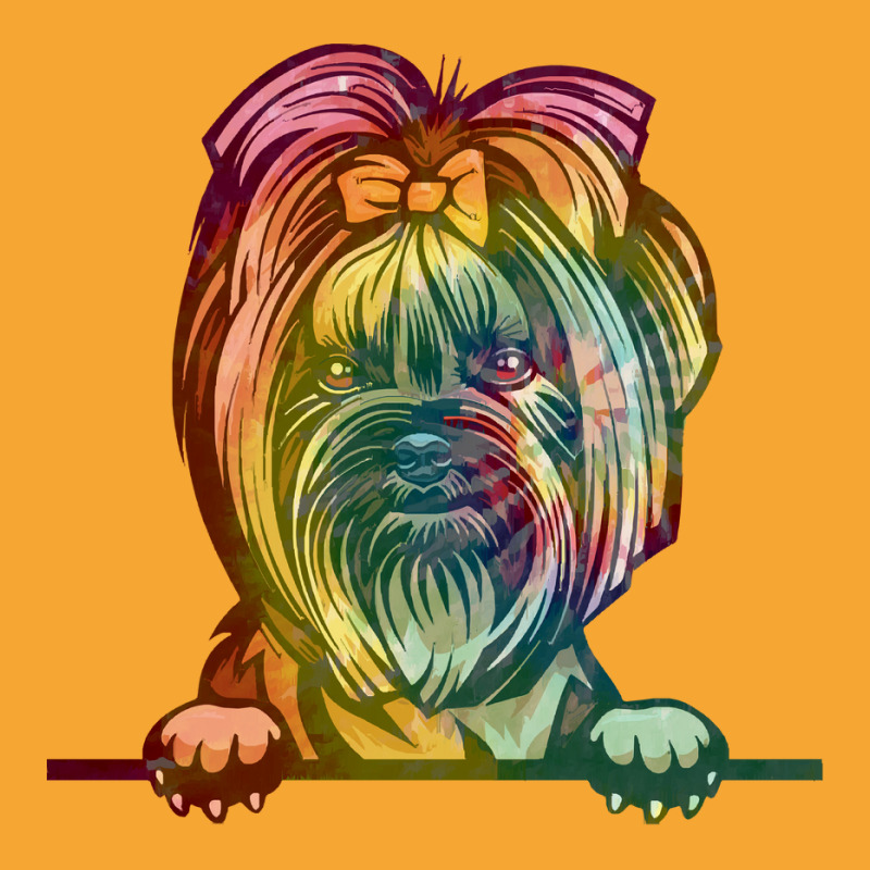 Dog Yorkie Tie Dye T  Shirt Animal Dog Yorkie Tie Dye Color Peeking T Basic T-shirt | Artistshot