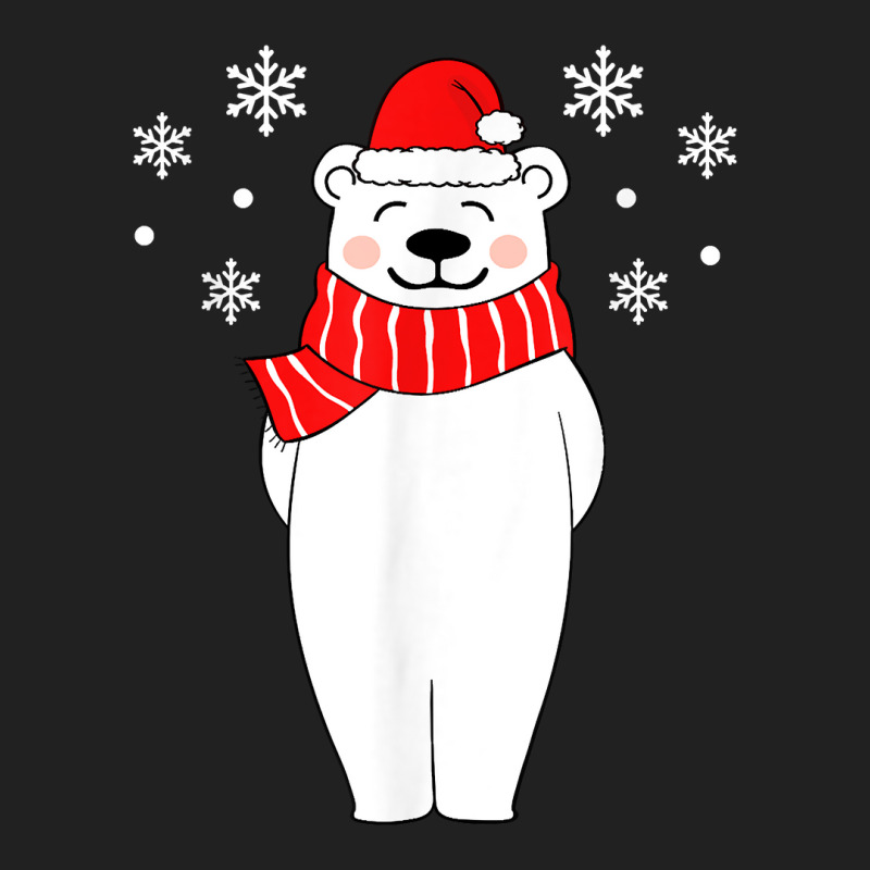 Polar Bear Christmas Pajamas Family Polar Bear In Santa Hat T-shirt Basic T-shirt by cm-arts | Artistshot