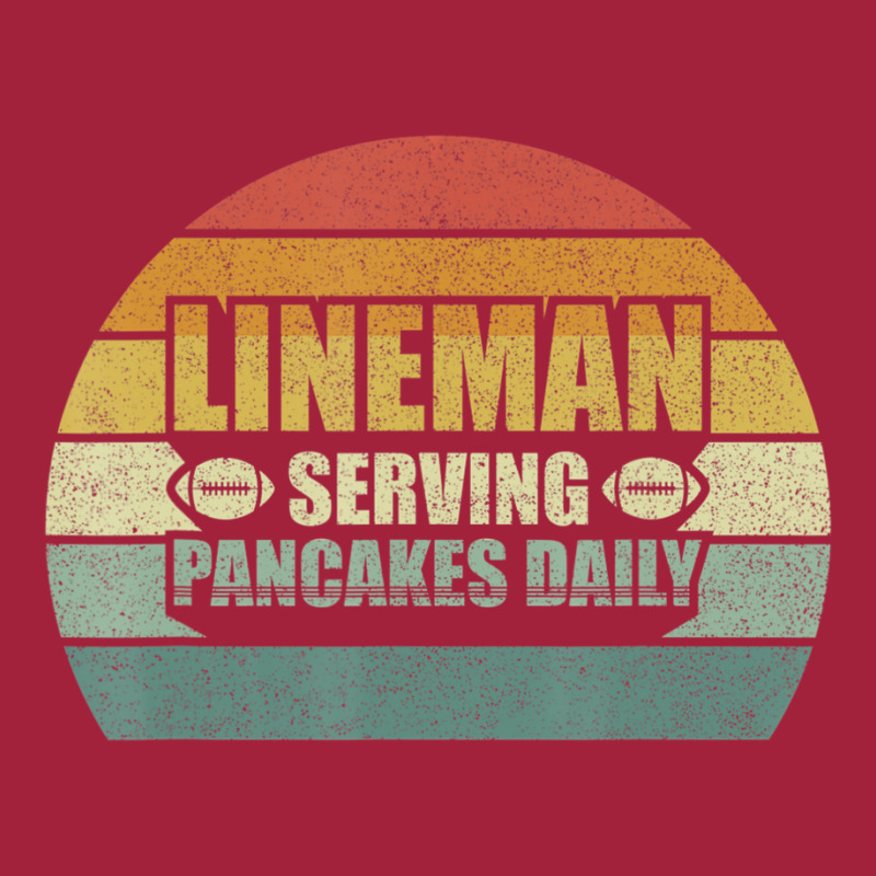 Retro Football Lineman Serving Pancakes Daily Vintage Basic T-shirt | Artistshot