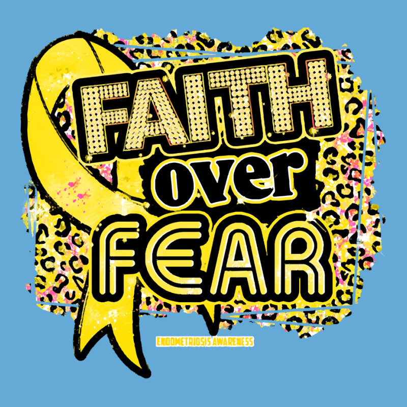 Endometriosis T  Shirt Endometriosis Awareness  Ribbon Faith Over Fear Basic T-shirt by hardlyvagabond | Artistshot