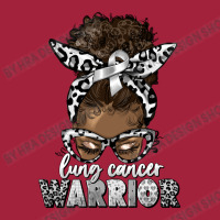 Lung Cancer Warrior Afro Messy Bun Basic T-shirt | Artistshot