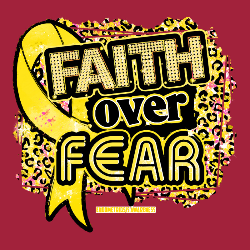 Endometriosis T  Shirt Endometriosis Awareness  Ribbon Faith Over Fear Basic Youth T-shirt by hardlyvagabond | Artistshot