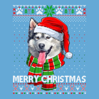 Merry Christmas Alaskan Malamute Santa Ugly Xmas Sweater Sweatshirt Basic Youth T-shirt | Artistshot