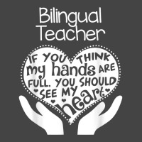 Bilingual Teacher T Shirt Heart Hands School Team Group Gift Basic T-shirt | Artistshot