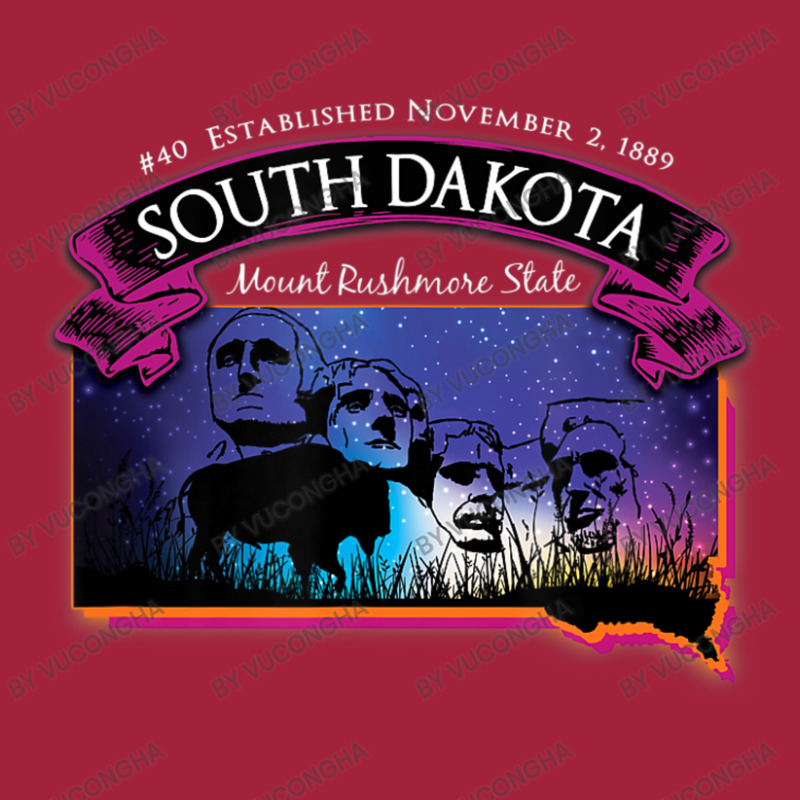 South Dakota Mount Rushmore State Map Buffalo Starry Night Basic T-shirt by vucongha | Artistshot