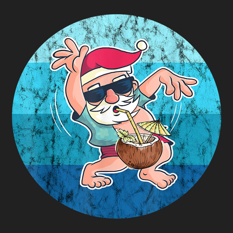 Santa Coconut Drink Vintage Ocean Water Christmas In July T Shirt Basic T-shirt by cm-arts | Artistshot